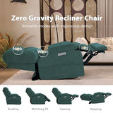 EONIX Dual Motor Zero Gravity Power Recliner Chair, 400lbs Lay Flat Recliner Sofa Chair, Independent Adjustable Footrest and Backrest, Cozy Padding and Cushion, SXXY007032, Forest Green