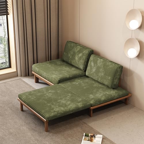Lartis 78.7" Sofa Bed, Sleeper Pull Out Couch, Modern Couch Convertible Modern Futon for Living Room/Apartment/Bedroom, Modular Design Sofa,Full Solid Wood Frame Lartis
