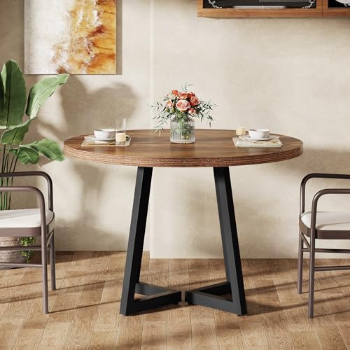 Tribesigns 31.5" Round Conference Table, Small Wooden Meeting Table for 2-4 People, Compact Office Table for Small Spaces, Seminar Room Tribesigns