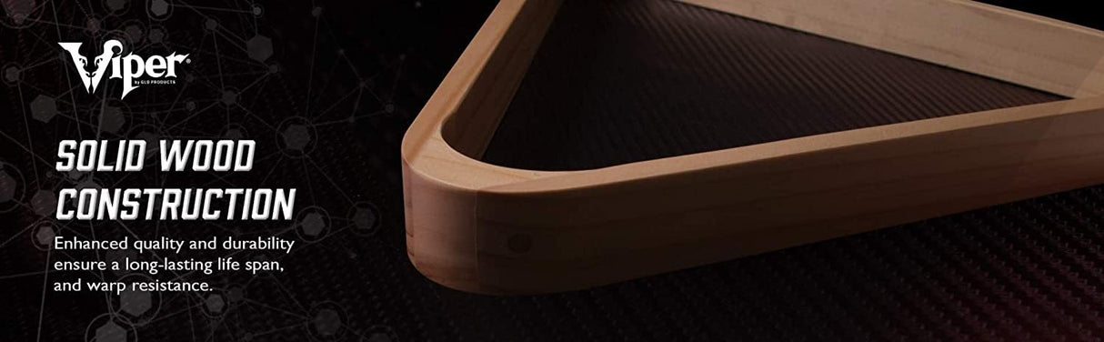 Viper Billiard/Pool Table Accessory: 8-Ball Rack, Hardwood Triangle, Holds Standard 2-1/4" Sized Balls Viper
