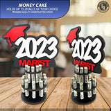 Lumber Reveal USA Personalized Money Holder for Cash Gift to Celebrate Graduation or Birthday | Customizable & Personalizable Wood Money Cake | 2024 Graduation Money Holder | Grad Personalized Lumber Reveal USA
