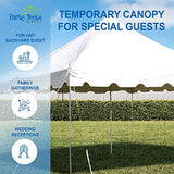 Party Tents Direct 20’ x 20’ Weekender Canopy Pole Tent, Indoor and Outdoor Heavy Duty Easy Up, 80 Person Capacity Tent for Parties, Weddings, and Events, Commercial and Residential Use, PVC White Top Party Tents Direct