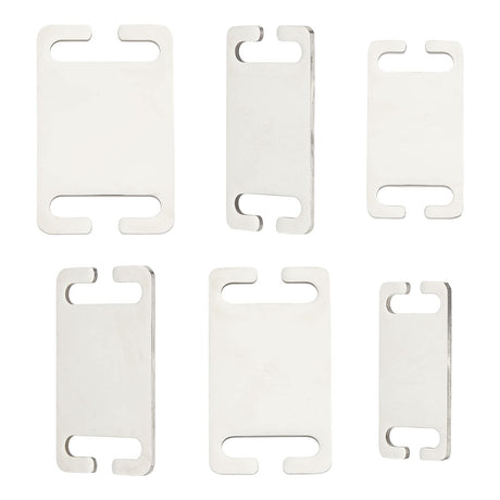 GORGECRAFT 3 Sizes 6PCS Slide-On Pet ID Tags Blank Dog Collar Tag for Stamping/Engraving Stainless Steel Pet Name Number Label Engraved GORGECRAFT
