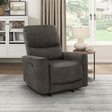 Lexicon Manual Rocker Recliner Chair, Polished Microfiber Manual Reclining Chair with Overstuffed Backrest, Comfy Nursery Recliner for Living Room/Office/Bedroom/Apartment, Easy Assembly, Chocolate