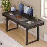 ONBRILL Standing Desk with Drawers, 63x26 Inches Rectangle Electric Stand Up Desk with Dual Motor and Memory Preset, Adjustable Height from 28-46 Inch for Home & Computer Workstation, Black ONBRILL