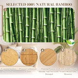 Juexica 1 Pcs Natural Bamboo Wall Panel for Interior Wall 48'' x 96'' Bamboo Covering Renewable Pole Wainscoting Room Divider Decor for Bedroom Living Room Kitchen Island Office (Carbonized) Juexica