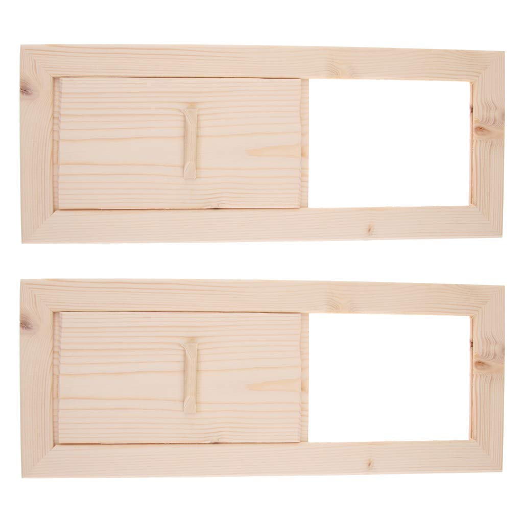 2 Pieces Cedar Sauna Air Vent Set - Premium Wooden Ventilation Panel For Home Sauna, Natural Wood Window Louver, Easy Install And Adjustable Size - Perfect For Relaxation And Fatigue Elimin Xiaojikuaipao