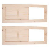 2 Pieces Cedar Sauna Air Vent Set - Premium Wooden Ventilation Panel For Home Sauna, Natural Wood Window Louver, Easy Install And Adjustable Size - Perfect For Relaxation And Fatigue Elimin Xiaojikuaipao