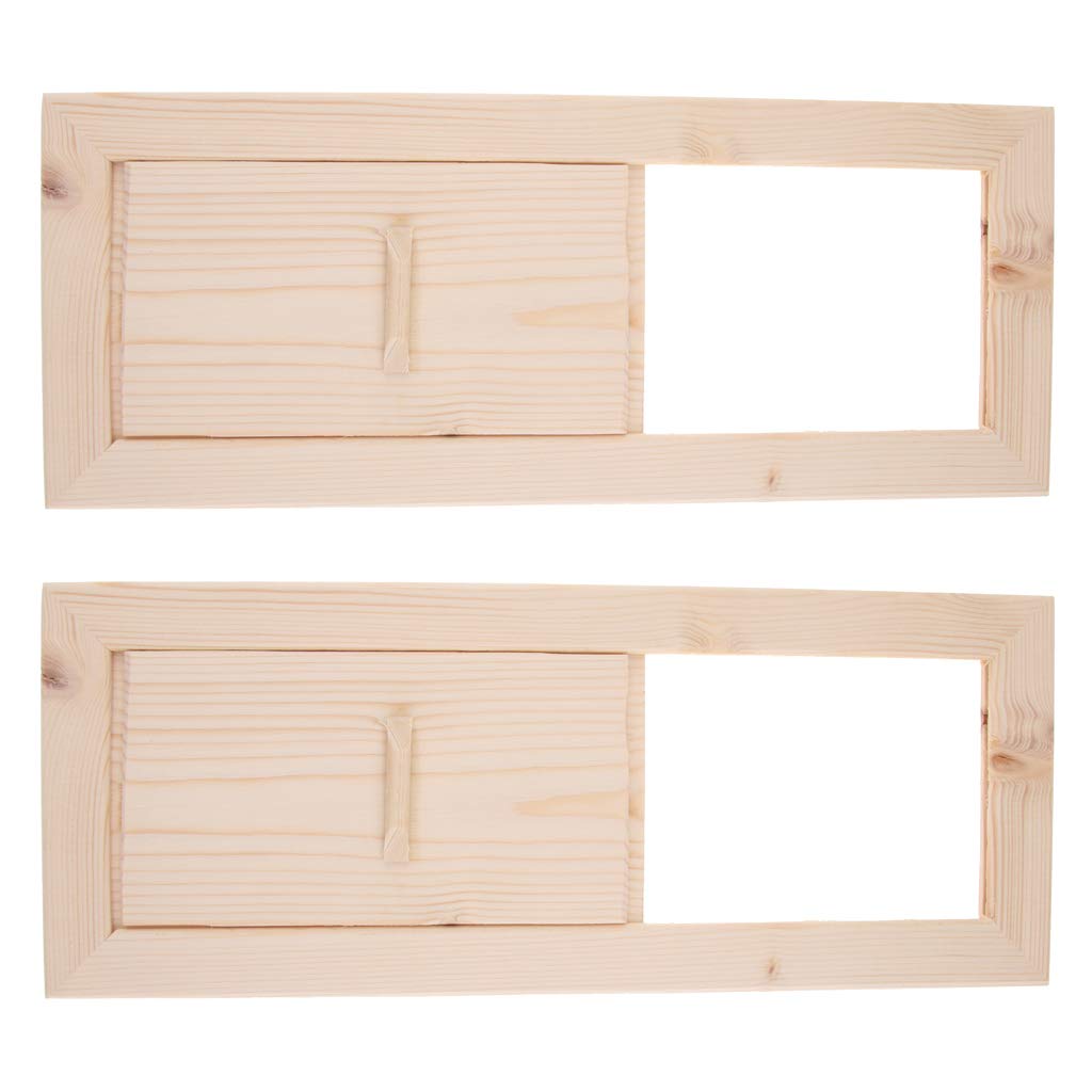 2 Pieces Cedar Sauna Air Vent Set - Premium Wooden Ventilation Panel For Home Sauna, Natural Wood Window Louver, Easy Install And Adjustable Size - Perfect For Relaxation And Fatigue Elimin - WoodArtSupply