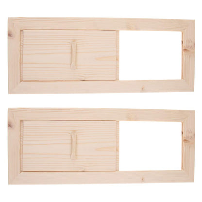 2 Pieces Cedar Sauna Air Vent Set - Premium Wooden Ventilation Panel For Home Sauna, Natural Wood Window Louver, Easy Install And Adjustable Size - Perfect For Relaxation And Fatigue Elimin - WoodArtSupply