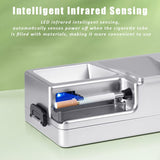 Electric Cigarette Injector Machine Rechargeable Cigarette Rolling Maker Infrared Sensing Portable Tobacco Injector Household Automatic Rolling Machine 6.5mm Tube (Silver) Malisseladi