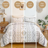 Drucon Boho King Size Aztec Quilt Set 3 Pieces Lightweight Fall Quilt Beddding Set, Soft Microfiber Bohemian Bedspread Coverlet Set with 2 Pillowcases for All Season (King, 104"x90") Drucon