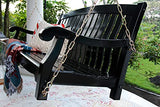 Bonn Mahogany Wood Black Porch Swing Cambridge Casual