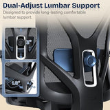 MOLENTS Ergonomic Office Chair, Mesh Computer Desk Chairs with Adjustable Lumbar Support, 3D Armrests, Tilt Function, Comfy Wide Seat, Swivel Executive Work Task Chair for Company and Home MOLENTS