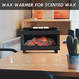 YSong Freestanding Fireplace Wax Warmer,Wax Warmer for Scented Wax,Electric Wax Melt Warmer,Full Metal Wax Melter,Wax Burner Fragrance Warmer for Home Office Gifts&Decor (Three-Sided Glass) YSong