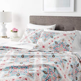 VCNY Home - King Quilt Set, 3-Piece Medallion Bedding with Matching Shams, Cozy Room Décor (Wyndham Blue/Multi, King) VCNY Home