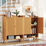 Tribesigns Sideboard Buffet Cabinet, Wood Kitchen Storage Cabinet with 2 Doors, Accent Cabinet with Removable Shelves for Kitchen, Dining Room, Living Room, Entryway (1) Tribesigns