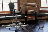 Safco 1929CY MUV Mobile Stand-Up Height-Adjustable Desk,Keyboard Storage, Steel Frame Construction, Durable Melamine Laminate Work Surface, 4 Wheels, Narrow Design Safco