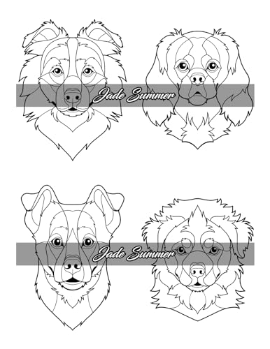 Amazing Dogs Coloring Book: Beautiful Dogs, Adorable Puppies, and Relaxing Designs for Adults and Teens