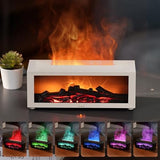 Essential Oil Diffuser, Fireplace Flame Oil Diffuser - Aromatherapy Aroma Humidifier, Upgrade 7 Flame Colors Noiseless 150ml Remote Control - Perfect for Bedroom Home Office (Fireplace Black) SENMUL