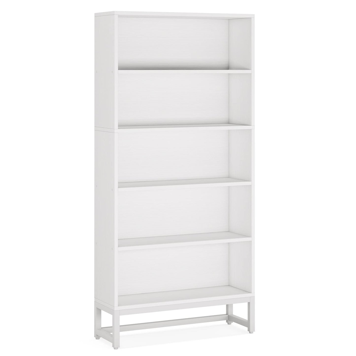 Tribesigns Tall Bookcase and Bookshelf, 70.8” Large Bookcases Organizer with 5-Tier Storage Shelves, Heavy Duty Free-Standing Library Bookshelf Shelving Unit for Living Room, Bedroom, Office (White)