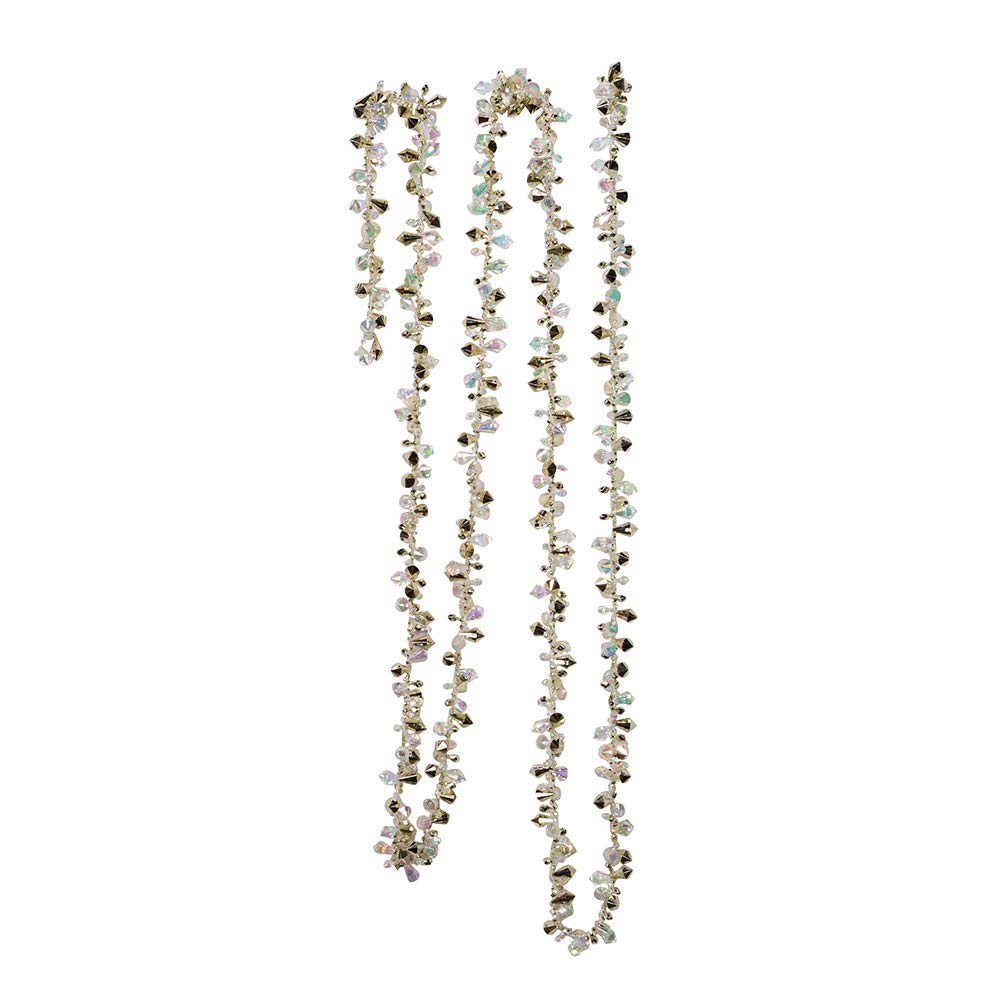 Kurt Adler H2086GO Gold And Irridescent Bead Christmas Tree Garland (9 Feet) Kurt S. Adler