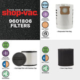 Shop-Vac 9601806 Industrial Wet Dry Pump Vac, 18 Gallon, 1.25 Inch Diameter x 8 Foot Hose, 130 CFM, (1 Pack) Shop-Vac