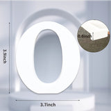 AOCEAN 4 Inch White Wood Letters Unfinished Wood Letters for Wall Decor Decorative Standing Letters Slices Sign Board Decoration for Craft Home Party Projects (O) AOCEAN