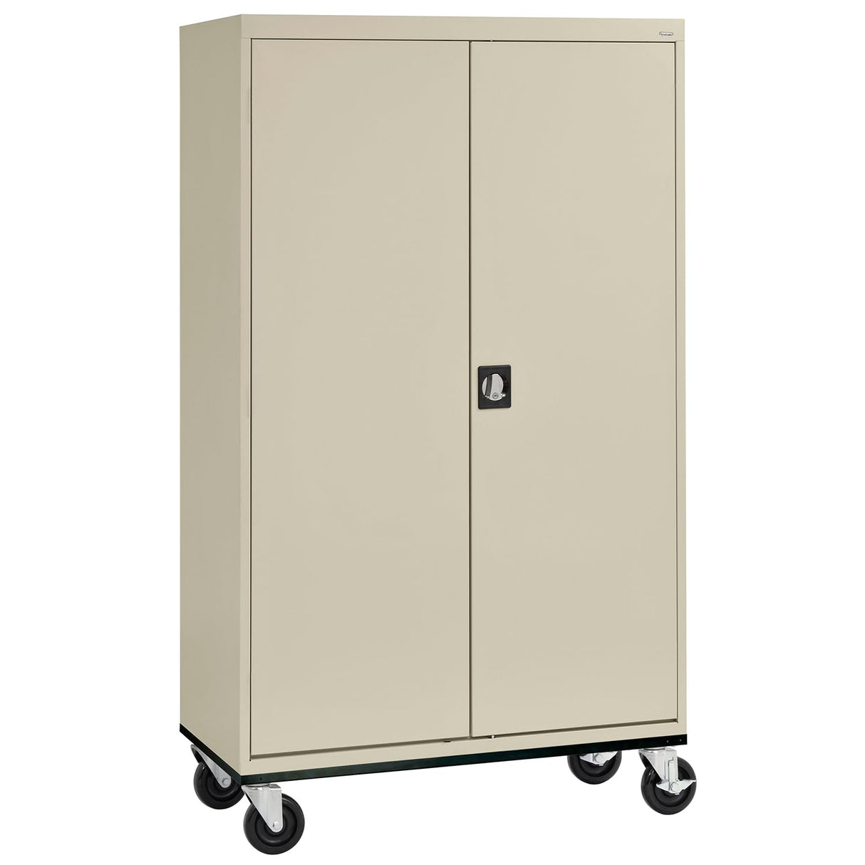 Sandusky Lee TAWR462472-07 Transport Series Mobile Wardrobe Storage Cabinet with Wheels and Adjustable Shelf, 24" Depth x 46" Width x 73" Height, Putty Sandusky