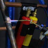 BLUEFIRE Oxypropane Welding Gas Cutting Torch Kit with Flint Lighter and Cylinder Holder Rack - For Jewelers Hvac Map Gas Torch Kit Brazing Mapp Gas Torch, Soldering Oxy Acetylene Torch Kit Tanks MR. TORCH