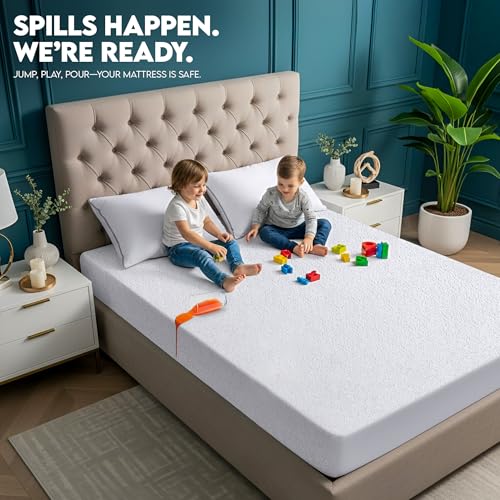 Utopia Bedding Waterproof Mattress Protector Top and Both Sides, Full Size, Soft and Breathable Dual Sided Terry Mattress Cover, Fitted Style with Stretchable Elastic Pockets Utopia Bedding