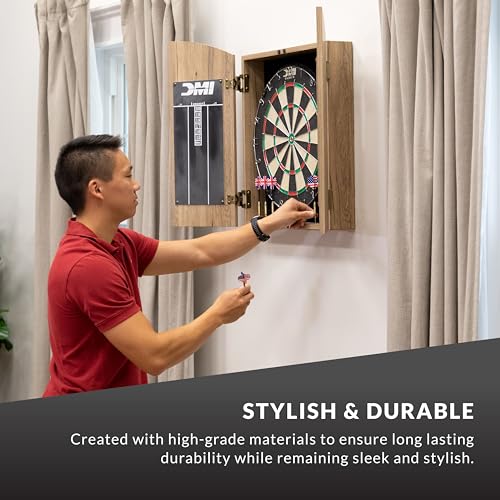 DMI Sports Dublin Bristle Dartboard Cabinet Set - Bristle Dartboard Included DMI Sports
