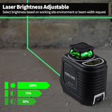 Firecore 360° Laser Level with Tripod, 100Ft Self Leveling Laser Level Green Cross Line Laser Leveler Tool for Picture Hanging Wall Tile Floor Construction, 60" Compact Tripod & Carry Pouch Included Firecore