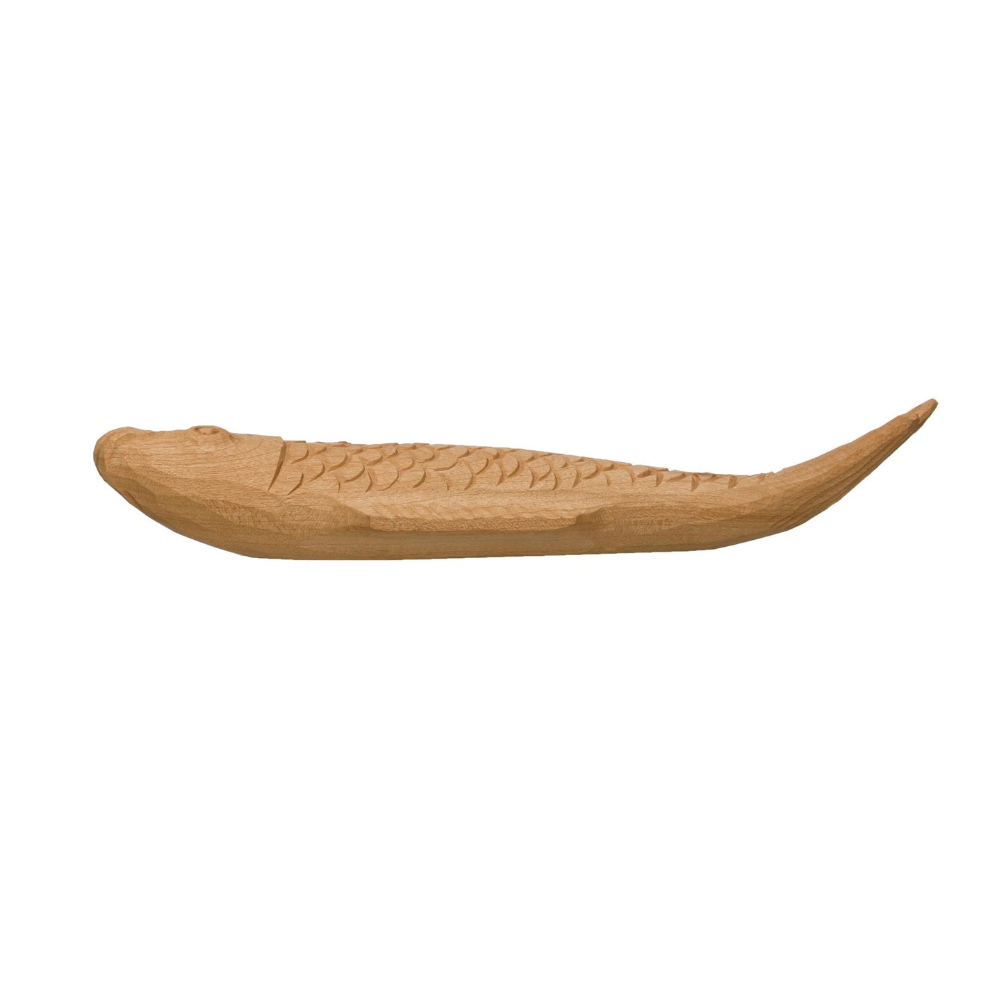 Creative Co-Op Decorative Hand Carved Wood Fish, Natural Décor - WoodArtSupply