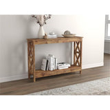 Safdie Console Table - Sturdy Rustic Console Tables for Entryway - Easy to Assemble - Narrow Entrance Table, Sofa Table, Entry Table, Hallway Table - Elegant Slim Farmhouse Window, Behind Couch Table Safdie