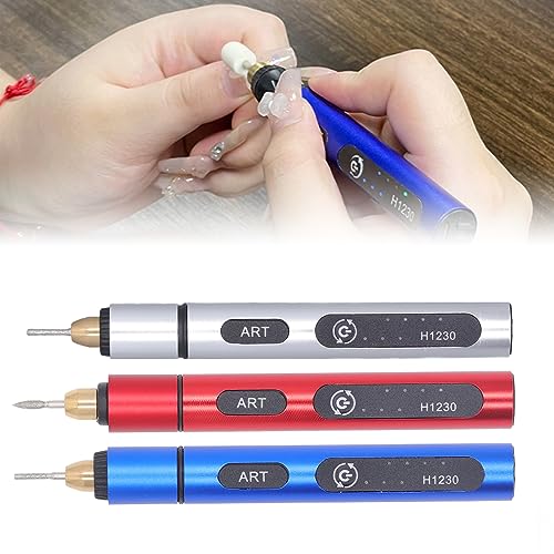 Electric Engraving Pen with 4 Bits,3 Gear 5V 10W Cordless Etching Engraving Machine, USB Rechargeable Mini Micro Professional Rotary Tool for Jewelry Wood Metal Glass Stone Grinding Carving(Red) PerGar