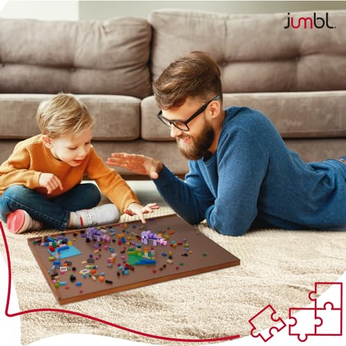 Jumbl 1000-Piece Puzzle Board | 23” x 31” Wooden Jigsaw Puzzle Table with 4 Removable Storage & Sorting Drawers | Smooth Plateau Fiberboard Work Surface & Reinforced Hardwood | for Games & Pu - WoodArtSupply