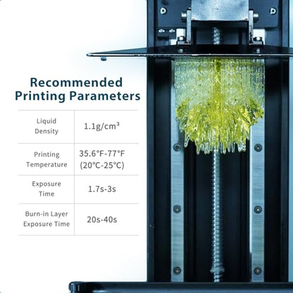 FUNCRECOL 3D Printer Resin Clear, High Precision Fast UV-Curing 3D Resin 405nm for LCD/DLP/MSLA Resin 3D Printer, Low Odor 3D Printing Resin Clear Yellow 1KG