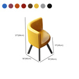 LITFAD Dining Room Table and Chairs for 4 Modern Coffee Table Set with 4 Upholstered Chairs Negotiating Table Set - 5 Piece Set Black Round Table & Black-White Chair(s) 31.5" L x 31.5" W x 29.5" H LITFAD