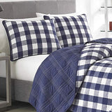 Eddie Bauer Home | Lake House Collection | Bedding Set - 100% Cotton Light-Weight Quilt Bedspread, Pre-Washed for Extra Comfort, Twin, Blue Eddie Bauer