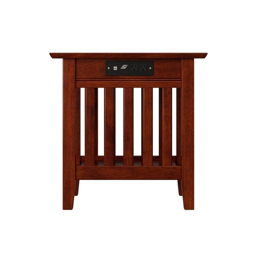 Pemberly Row Set of 2 Twin Extra Long Murphy Bed Chest & Side Table in Walnut Pemberly Row
