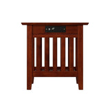 Pemberly Row Set of 2 Twin Extra Long Murphy Bed Chest & Side Table in Walnut Pemberly Row