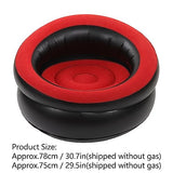 Yosoo Flocking Futon Sofa, Inflatable Chair Set - Red, Soft, Ultra Portable, Small Size, Backless, Armless, for Living Room, Bedroom, Camping, Travel, Beach, Hiking Yosoo