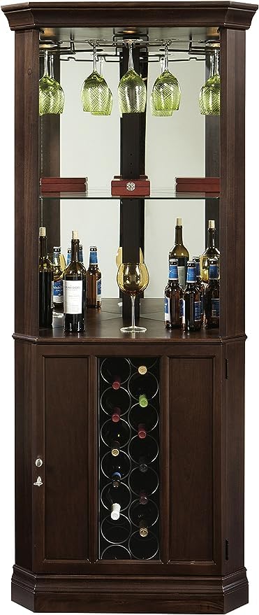 Howard Miller Lamb Corner Wine & Bar Cabinet II 549-277 – Espresso Finish