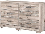 Bush Furniture Bedroom River Brook 6 Drawer Dresser, Barnwood Bush Business Furniture