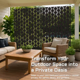 72" Metal Privacy Screen Freestanding Outdoor Room Divider Decorative Laser Cut Fence Panel, Weatherproof Patio Privacy Fence for Garden, Balcony, Backyard Landscape TALLYVER