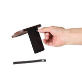 Muso Wood Bookends for Shelves, Decorative Book Ends for Children, Non-Skip Wooden Bookends for Office/Home/School (Walnut 1 Pair) muso wood