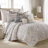 Levtex Home - Becker Taupe Quilt Set - King Quilt and Two King Shams - Ikat - Taupe, Grey and Cream - Quilt (106x92in.) and Shams (20x36in.) - Reversible - Cotton Levtex Home