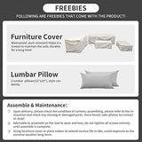 Patio Wicker Furniture Set 6 Pieces Outdoor PE Rattan Conversation Couch Sectional Chair Sofa Set with Grey Cushion Rattaner