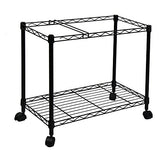 Oceanstar Portable 1-Tier Metal Rolling File Cart, Black,24 in Oceanstar